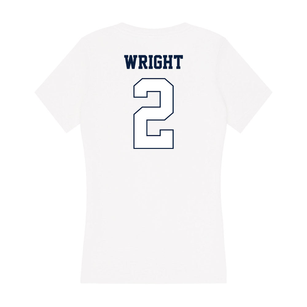 Monmouth - NCAA Football : Tyrese Wright - Women's V-Neck T-Shirt-1