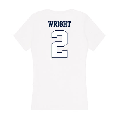Monmouth - NCAA Football : Tyrese Wright - Women's V-Neck T-Shirt-1