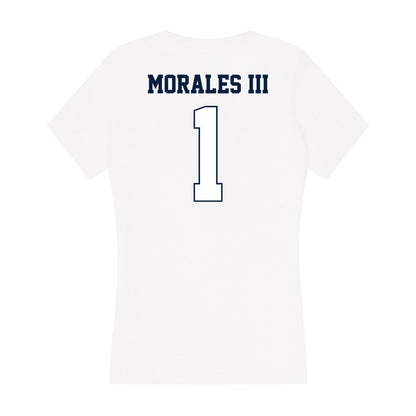 Monmouth - NCAA Football : Edwin Morales III - Women's V-Neck T-Shirt-1