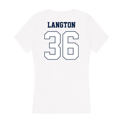 Monmouth - NCAA Football : Steven Langton - Women's V-Neck T-Shirt-1