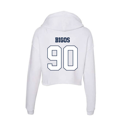 Monmouth - NCAA Football : Brendan Bigos - Women's Crop Fleece Hoodie-1