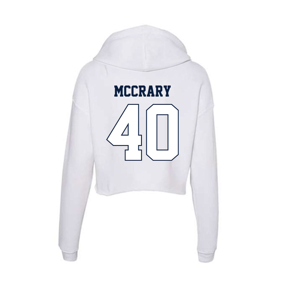 Monmouth - NCAA Football : Damir McCrary - Women's Crop Fleece Hoodie-1