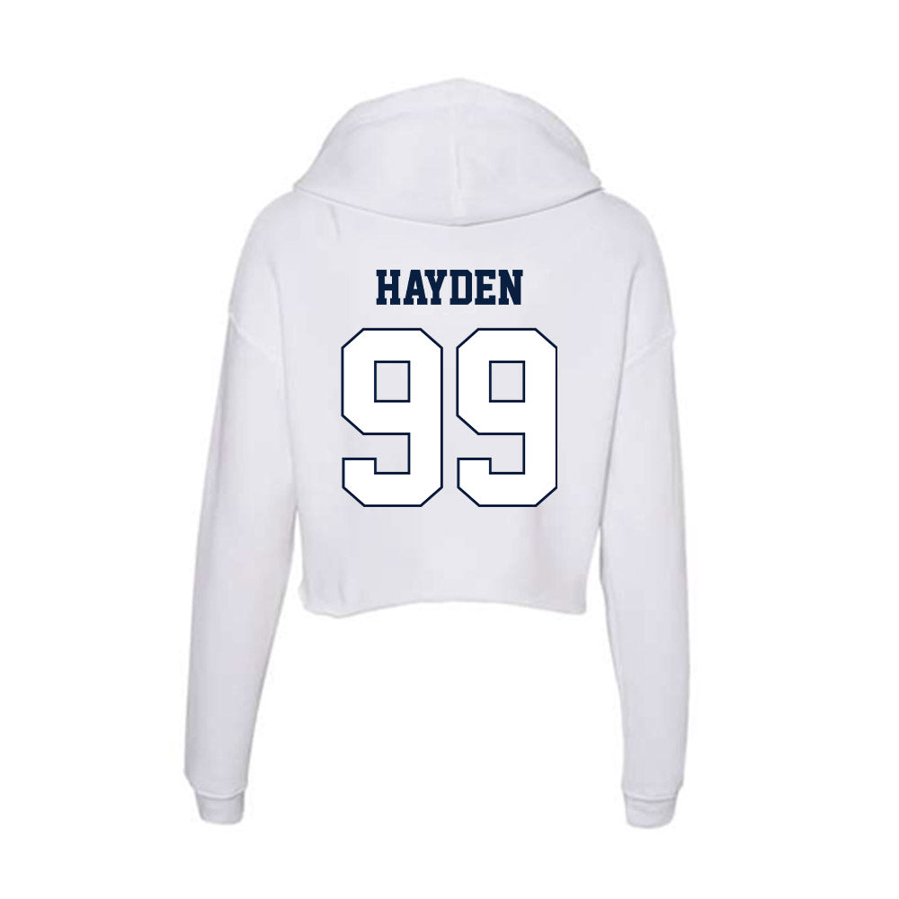 Monmouth - NCAA Football : Patrick Hayden - Women's Crop Fleece Hoodie-1