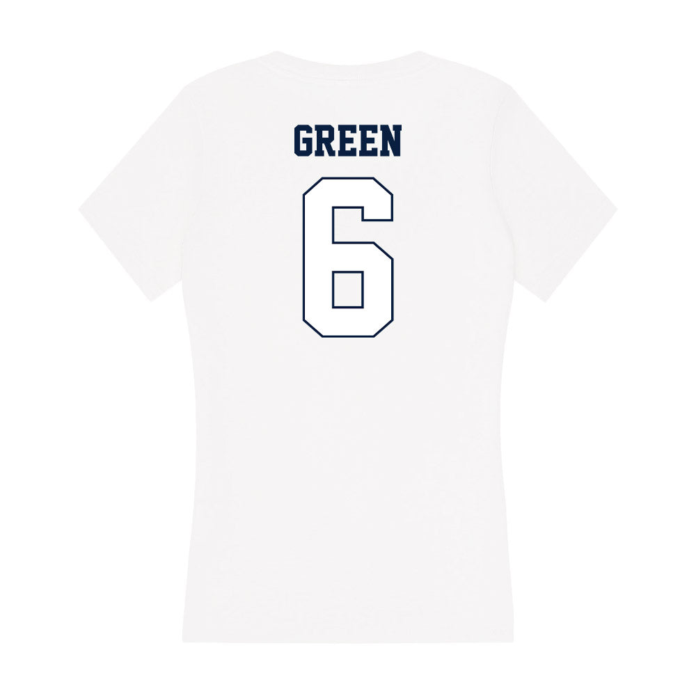 Monmouth - NCAA Football : Makhi Green - Women's V-Neck T-Shirt-1