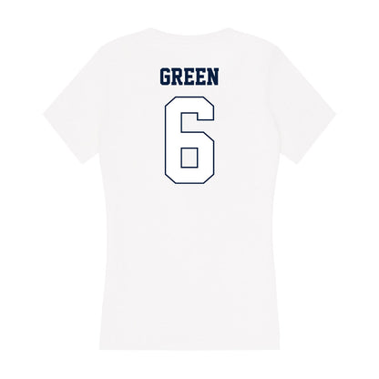 Monmouth - NCAA Football : Makhi Green - Women's V-Neck T-Shirt-1
