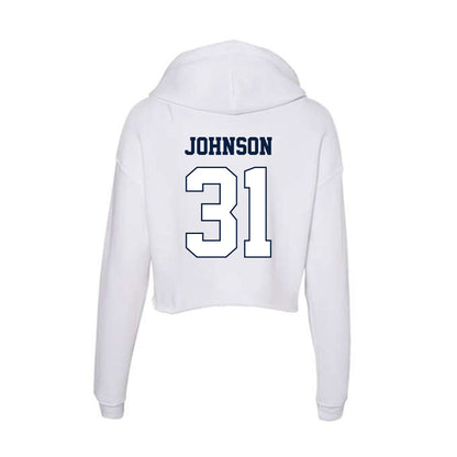Monmouth - NCAA Football : Dana Johnson - Women's Crop Fleece Hoodie-1