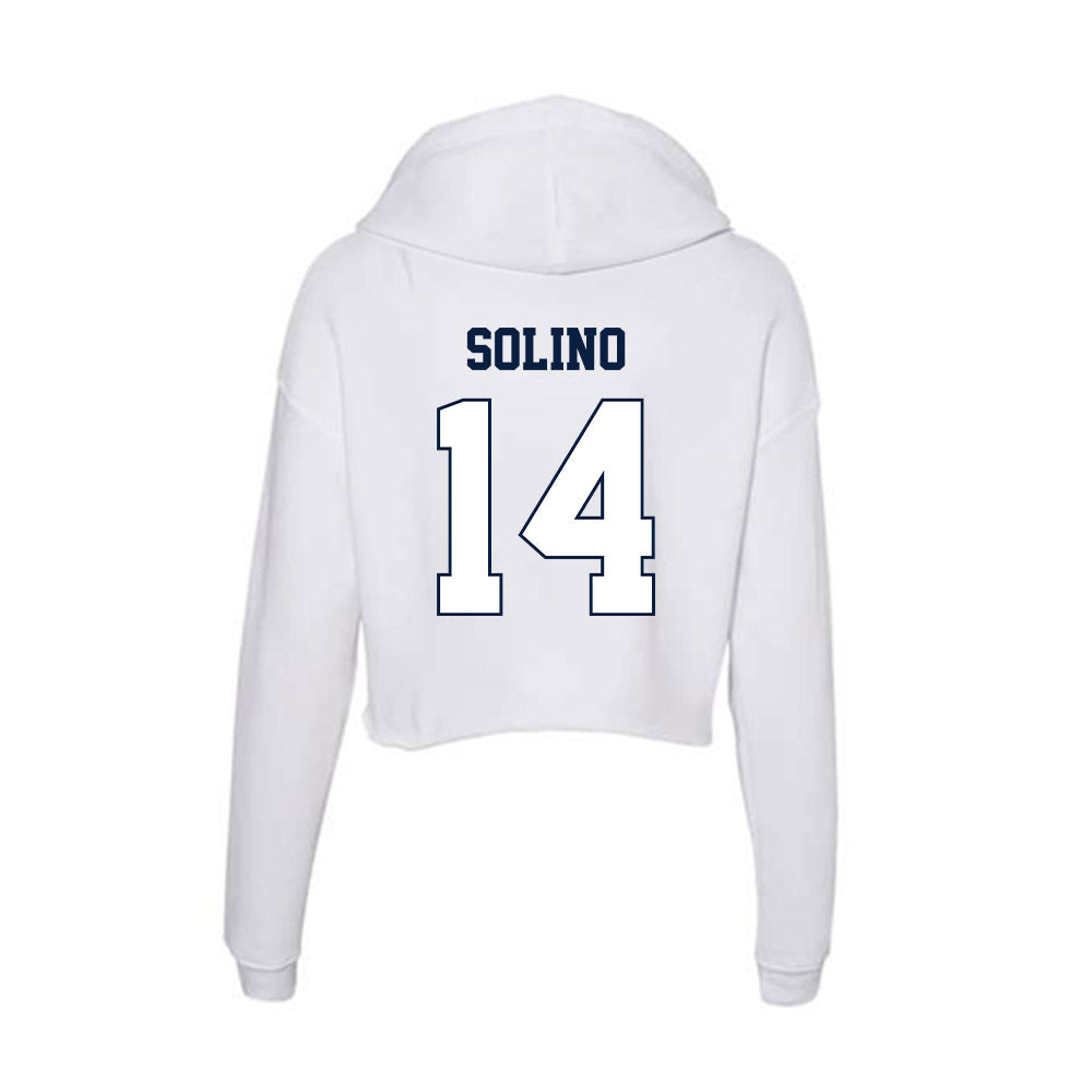 Monmouth - NCAA Football : Christian Solino - Women's Crop Fleece Hoodie-1