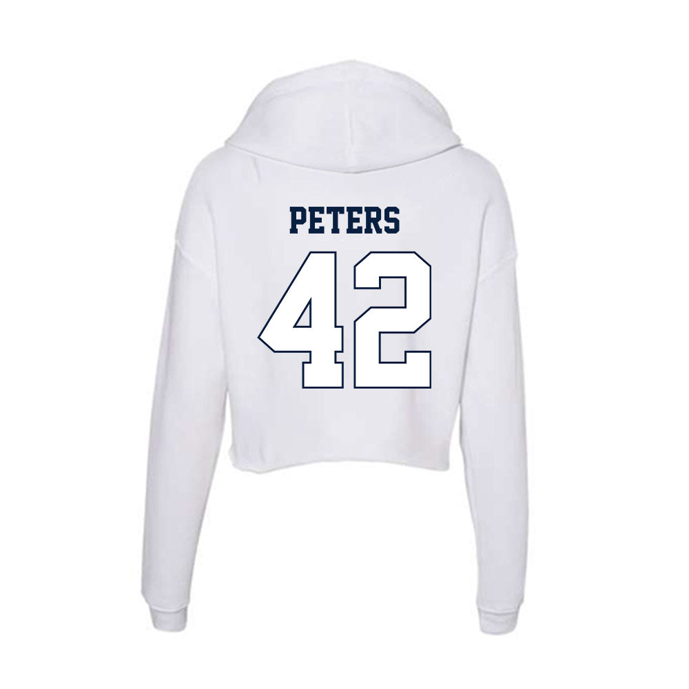 Monmouth - NCAA Men's Basketball : Quinn Peters - Women's Crop Fleece Hoodie-1