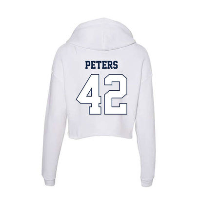 Monmouth - NCAA Men's Basketball : Quinn Peters - Women's Crop Fleece Hoodie-1