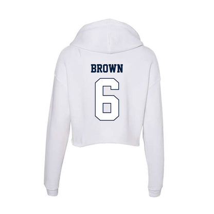 Monmouth - NCAA Football : Jacob Brown - Women's Crop Fleece Hoodie-1