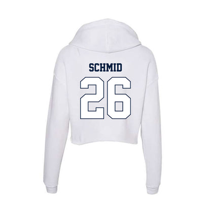 Monmouth - NCAA Baseball : Andrew Schmid - Women's Crop Fleece Hoodie-1