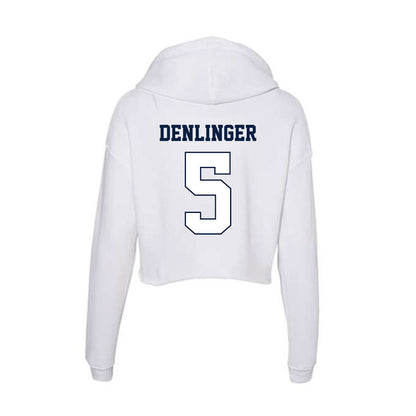 Monmouth - NCAA Baseball : Austin Denlinger - Women's Crop Fleece Hoodie-1