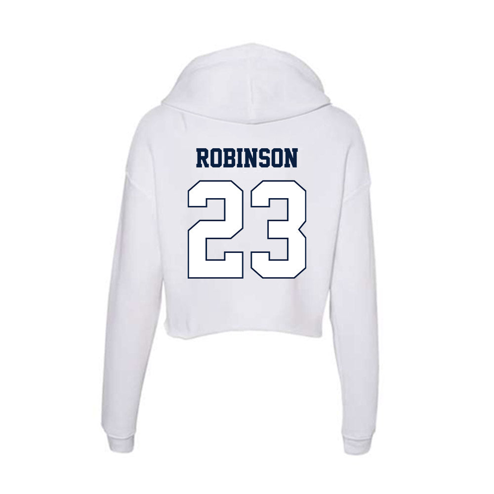 Monmouth - NCAA Men's Basketball : Cornelius Robinson - Women's Crop Fleece Hoodie-1