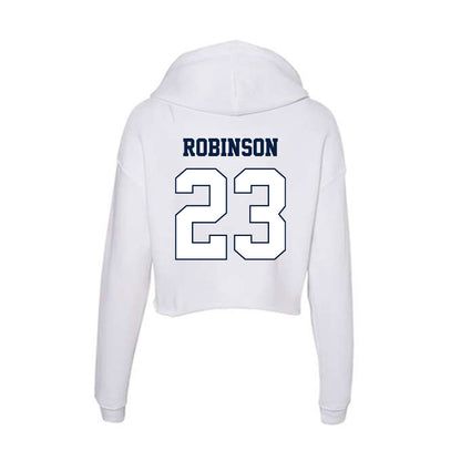 Monmouth - NCAA Men's Basketball : Cornelius Robinson - Women's Crop Fleece Hoodie-1