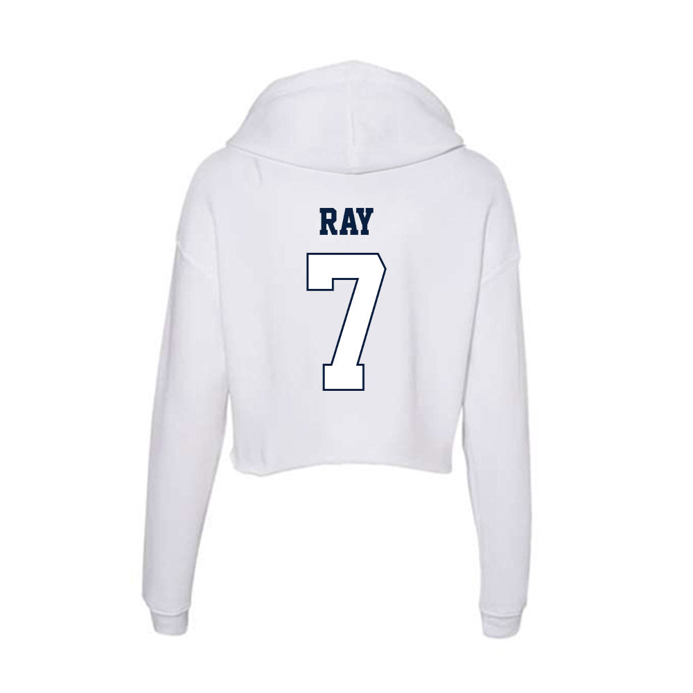 Monmouth - NCAA Men's Basketball : Justin Ray - Women's Crop Fleece Hoodie-1