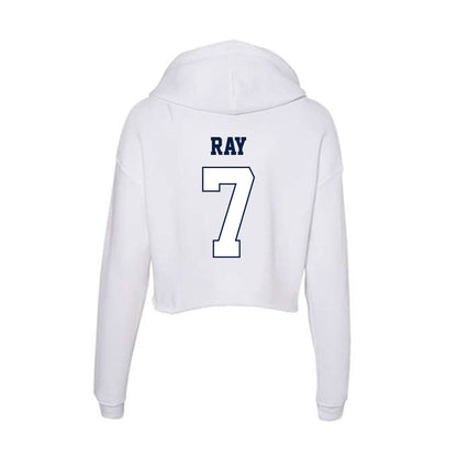 Monmouth - NCAA Men's Basketball : Justin Ray - Women's Crop Fleece Hoodie-1