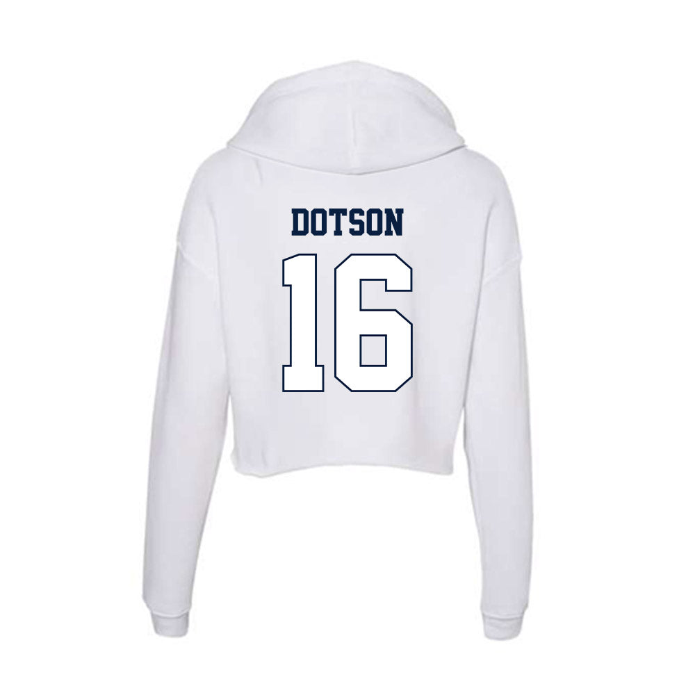 Monmouth - NCAA Football : Jaylen Dotson - Women's Crop Fleece Hoodie-1