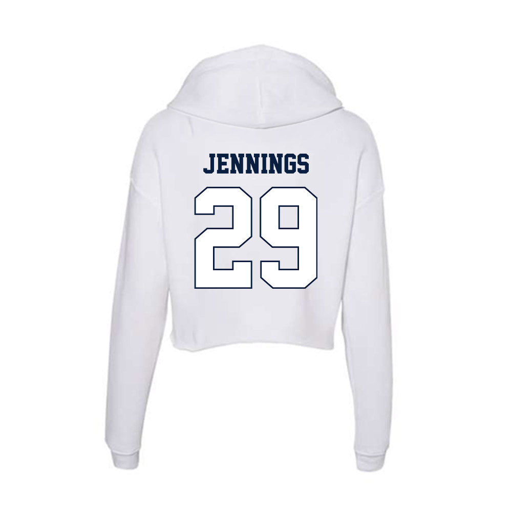Monmouth - NCAA Football : Elijah Jennings - Women's Crop Fleece Hoodie-1