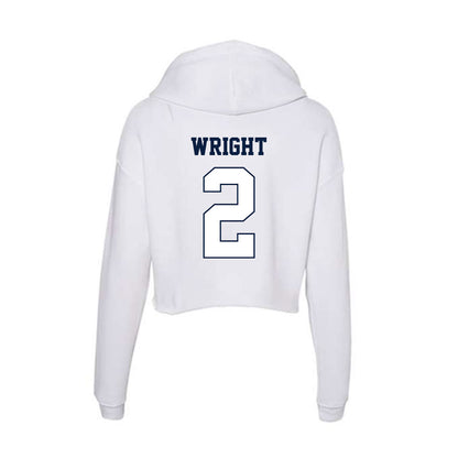 Monmouth - NCAA Football : Tyrese Wright - Women's Crop Fleece Hoodie-1