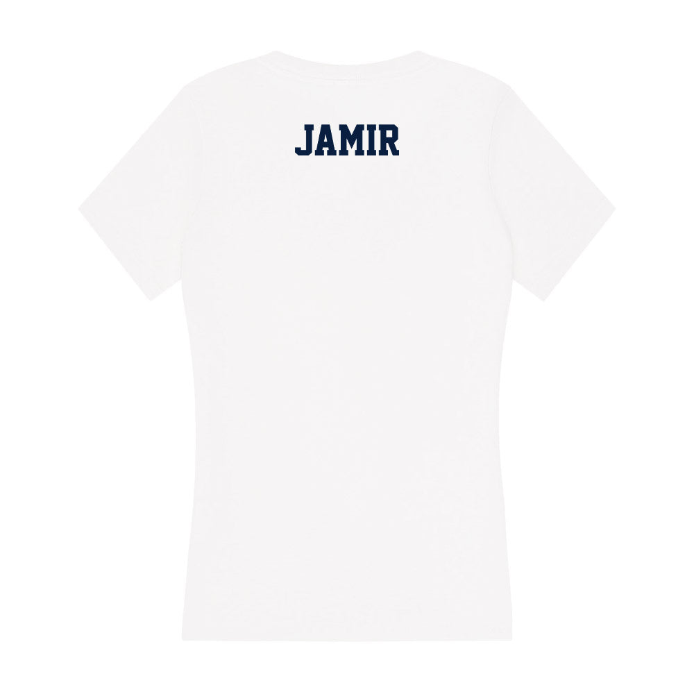 Monmouth - NCAA Women's Tennis : Lenien Jamir - Women's V-Neck T-Shirt-1