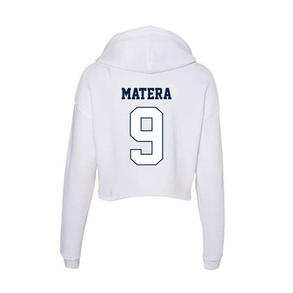 Monmouth - NCAA Football : Jagger Matera - Women's Crop Fleece Hoodie-1