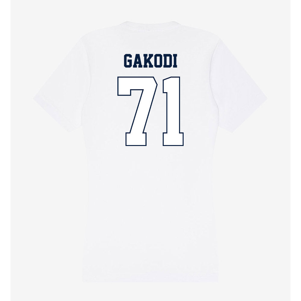 Monmouth - NCAA Football : Moses Gakodi - Women's V-Neck T-Shirt-1