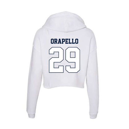 Monmouth - NCAA Men's Lacrosse : Patrick Orapello - Women's Crop Fleece Hoodie-1