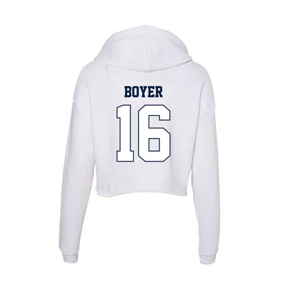 Monmouth - NCAA Men's Lacrosse : Daniel Boyer - Women's Crop Fleece Hoodie-1