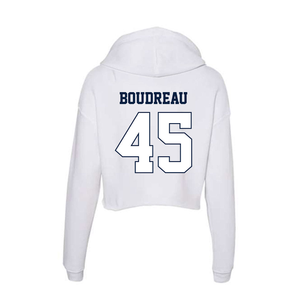 Monmouth - NCAA Men's Lacrosse : Mitch Boudreau - Women's Crop Fleece Hoodie-1