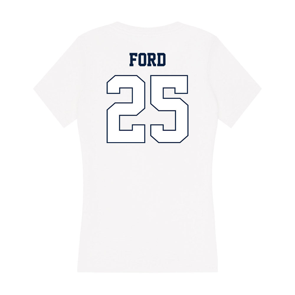 Monmouth - NCAA Women's Soccer : Clara Ford - Women's V-Neck T-Shirt-1