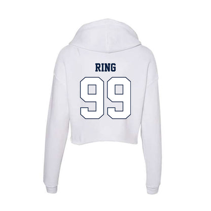 Monmouth - NCAA Men's Lacrosse : Kevin Ring - Women's Crop Fleece Hoodie-1