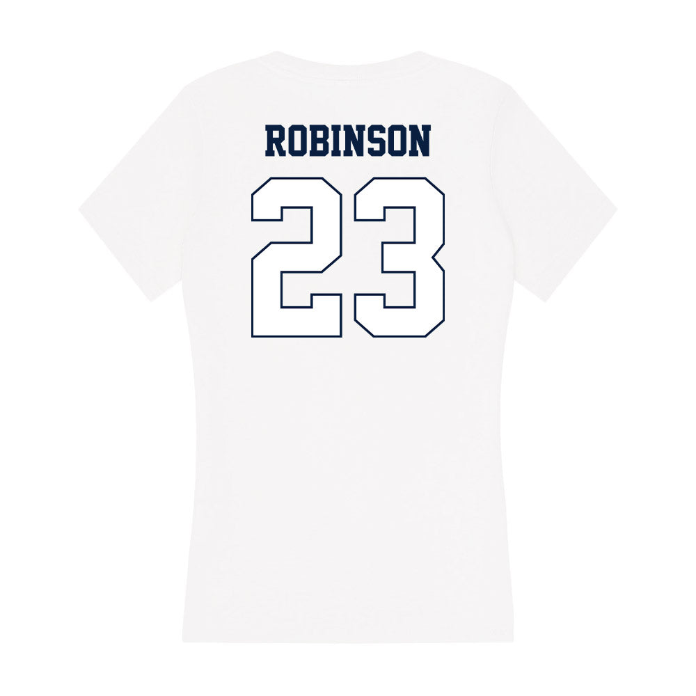 Monmouth - NCAA Men's Basketball : Cornelius Robinson - Women's V-Neck T-Shirt-1