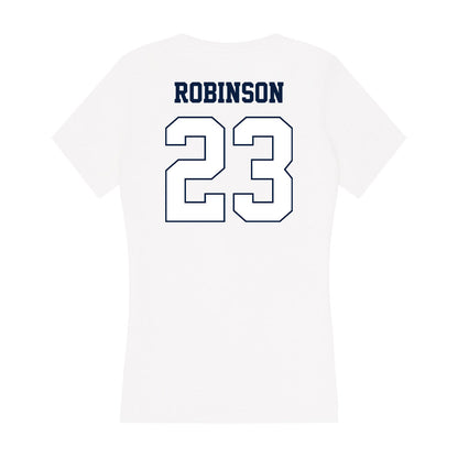 Monmouth - NCAA Men's Basketball : Cornelius Robinson - Women's V-Neck T-Shirt-1
