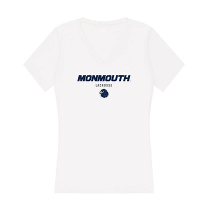 Monmouth - NCAA Men's Lacrosse : Daniel Boyer - Women's V-Neck T-Shirt-0