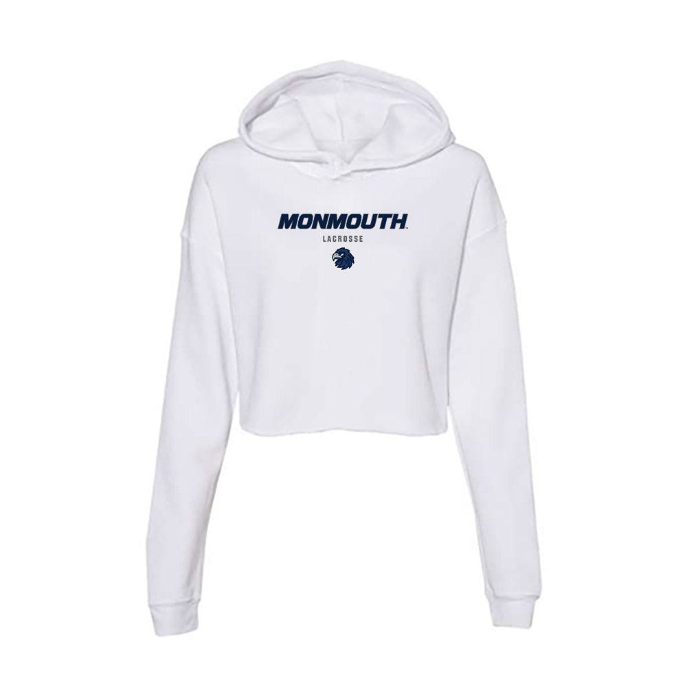 Monmouth - NCAA Men's Lacrosse : Kade Hoogstraten - Women's Crop Fleece Hoodie-0