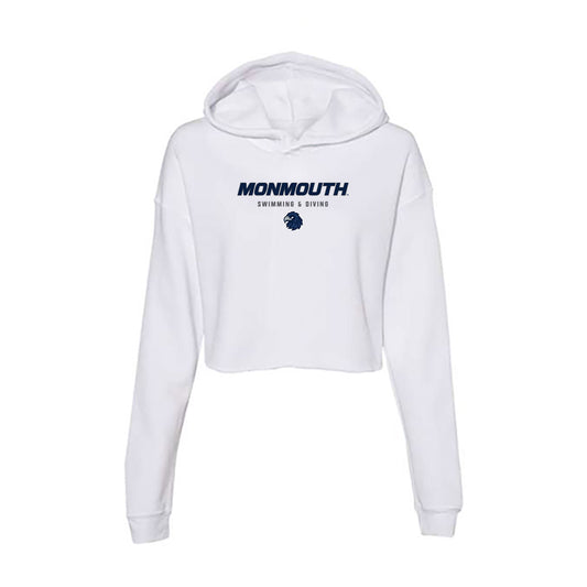 Monmouth - NCAA Men's Swimming & Diving : Noah Ferker - Women's Crop Fleece Hoodie-0