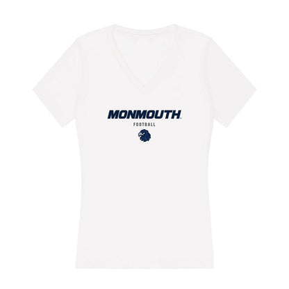 Monmouth - NCAA Football : Jaden Shirden - Women's V-Neck T-Shirt-0