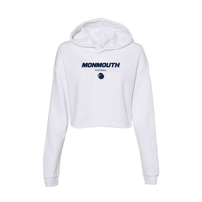 Monmouth - NCAA Football : Jaylen Tucker - Women's Crop Fleece Hoodie-0