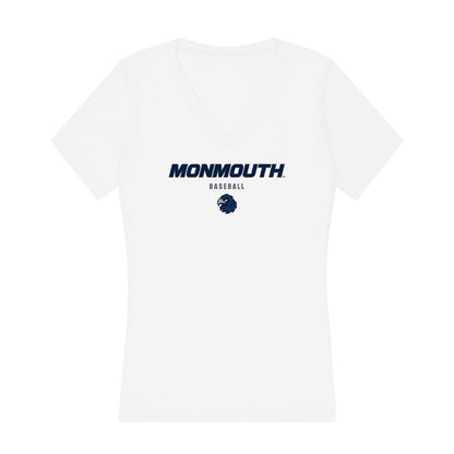 Monmouth - NCAA Baseball : Tony DiChiara - Women's V-Neck T-Shirt-0