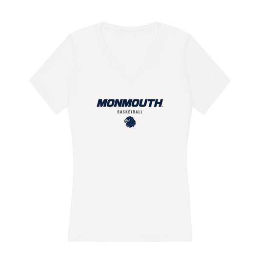 Monmouth - NCAA Men's Basketball : Jack Collins - Women's V-Neck T-Shirt-0