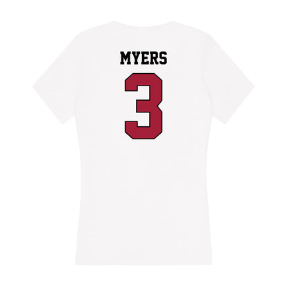 St. Joe's - NCAA Men's Basketball : Khaafiq Myers - Women's V-Neck T-Shirt-1