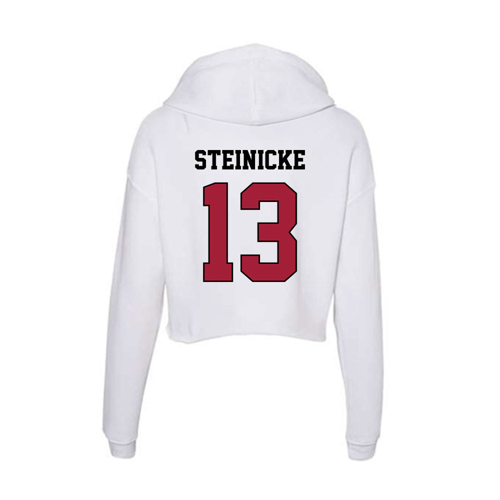 St. Joe's - NCAA Men's Soccer : Oskar Steinicke - Women's Crop Fleece Hoodie-1