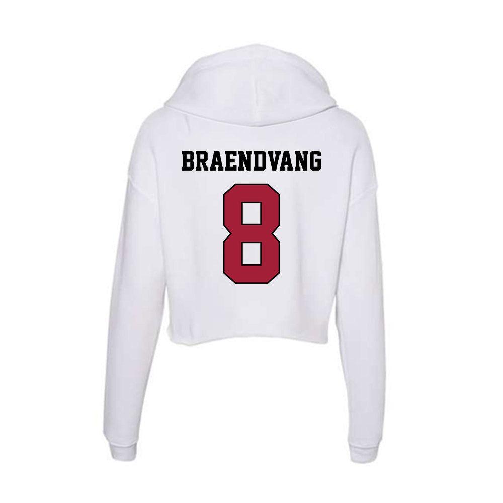 St. Joe's - NCAA Men's Soccer : Truls Braendvang - Women's Crop Fleece Hoodie-1