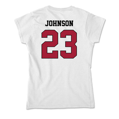St. Joe's - NCAA Men's Basketball : Mekai Johnson - Soft Style Women’s T-Shirt-1
