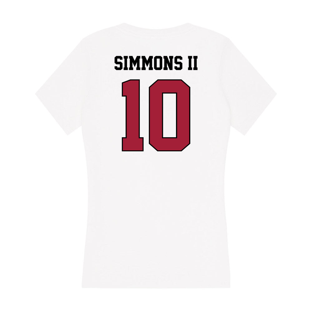 St. Joe's - NCAA Men's Basketball : Shawn Simmons II - Women's V-Neck T-Shirt-1