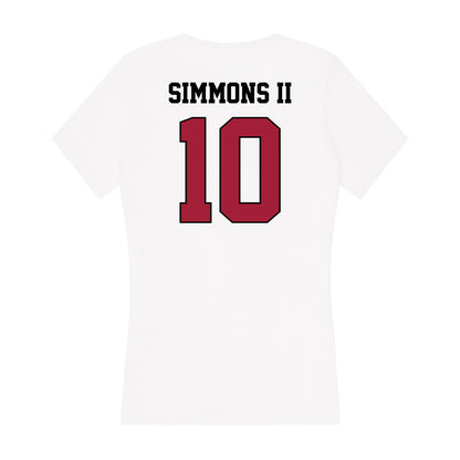 St. Joe's - NCAA Men's Basketball : Shawn Simmons II - Women's V-Neck T-Shirt-1