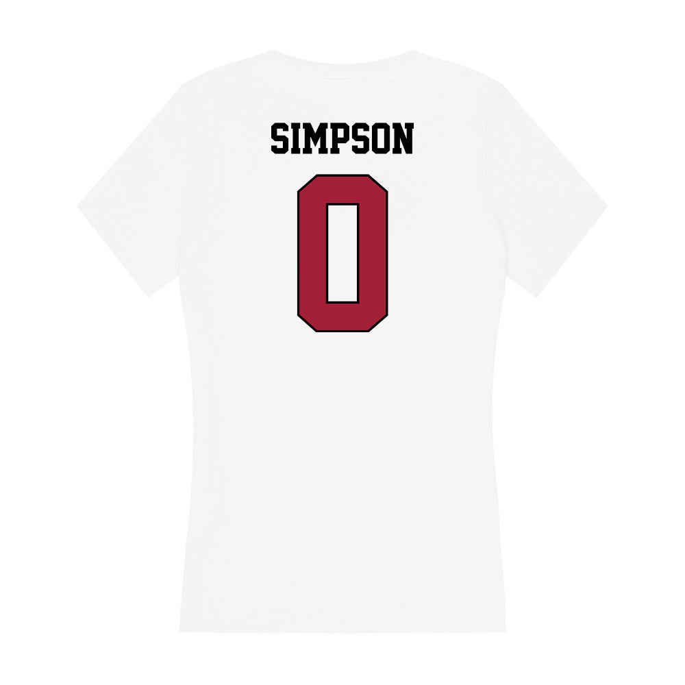 St. Joe's - NCAA Men's Basketball : Derek Simpson - Women's V-Neck T-Shirt-1