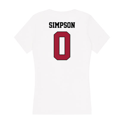 St. Joe's - NCAA Men's Basketball : Derek Simpson - Women's V-Neck T-Shirt-1