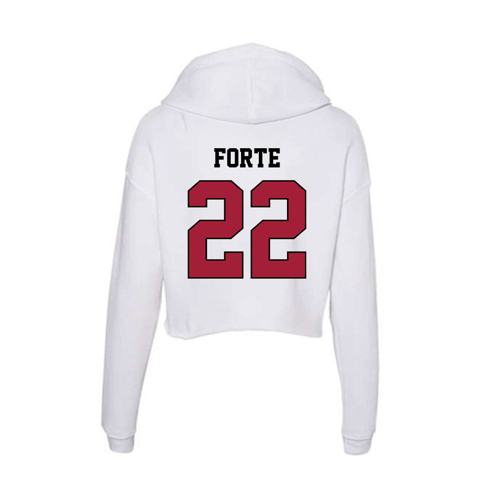St. Joe's - NCAA Men's Lacrosse : Sam-forte Forte - Women's Crop Fleece Hoodie-1