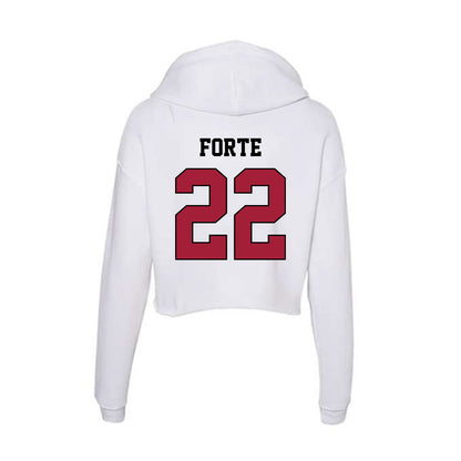 St. Joe's - NCAA Men's Lacrosse : Sam-forte Forte - Women's Crop Fleece Hoodie-1